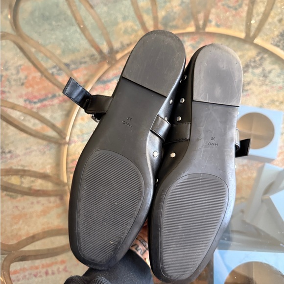 MNG Black Studded Mary Jane Flats - Picture 2 of 5